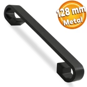 Barida Mobilya Mutfak Dolap Dolabı Çekmece Kulpu Kulbu Mat Siyah Metal (128 MM-12.8 CM) Kulpları - 1
