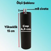 Gizli Mobilya Kanepe Sehpa TV Ünitesi Koltuk Orta Destek Ayağı 15 cm Siyah Baza Ayak - 2