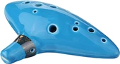 Valkyrie Ocarina 12 Delik Ocarina Seramik Alto C Ocarina Flüt Mavi Ocarina Sualtı Müzik Nefesli Enstrüman Mavi - 2