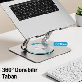 Coofbe 11-17 İnch Yükseklik Ayarlamalı, Katlanabilir Tablet ve Laptop Standı, 360 Derece Dönebilen - 3