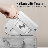 Coofbe 11-17 İnch Yükseklik Ayarlamalı, Katlanabilir Tablet ve Laptop Standı, 360 Derece Dönebilen - 4