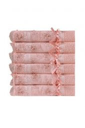 %100 Pamuklu Boncuklu Güpürlü 6'lı Havlu 50x85 - 6