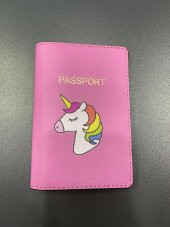 Unıcorn Tasarımlı Deri Pasaport Kılıfı - 1