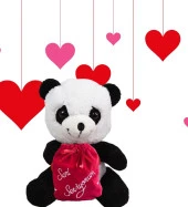 14 Şubat  Özel "Seni Seviyorum" Keseli Sevimli Panda-40 cm thumbnail 5