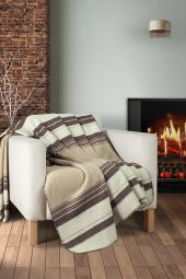 150X200 TEK KİŞİLİK ÖRGÜ BATTANİYE KAHVE - 1