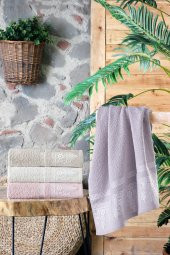 Louis Marie 50x90 cm Dantel Bordürlü 100 Pamuk 4 Renk 4 Adet El Yüz Havlu Seti - 1