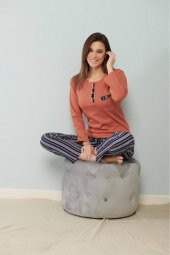 BLUES MODA Fapi Pamuklu Pijama Takımı - 4