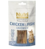 Nutri Feline Tahılsız Tavuk&Balık Sandwich Kedi Ödülü 50 Gr - 1