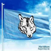 Bozkurt Ülkü Ocakları MHP Bayrak Flama Raşel -70x105 cm - 1