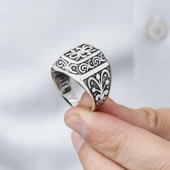 Kurtlar Vadisi Polat Alemdar Baron 925 Gümüş Erkek Yüzük - 8