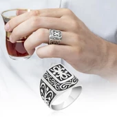 Kurtlar Vadisi Polat Alemdar Baron 925 Gümüş Erkek Yüzük - 1