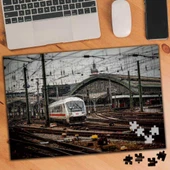 Demir Yolları-Tren İstasyonu 240 Parça Puzzle Yapboz-619082 - 1