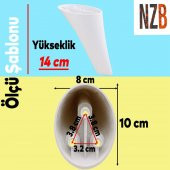 Lüks Mobilya Kanepe Sehpa TV Ünitesi Koltuk Ayağı 14 cm Beyaz Baza Ayak - 2