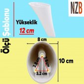 Lüks Mobilya Kanepe Sehpa TV Ünitesi Koltuk Ayağı 12 cm Beyaz Baza Ayak thumbnail 3