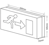 Arsel Starlite AE-01211-L-Dali Acil Çıkış Yönlendirme Armatürü Sürekli ve Kesintide 60 Dak. Yanan 500 Lümen LED - 3