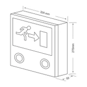 Arsel Twinlite TW-121-L Acil Çıkış Yönlendirme Armatürü Sürekli ve Kesintide 90 Dak. Yanan LED + LED - 3