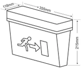 Arsel Betalite AEB-03223-L IP65 Çift Yüzlü Acil Çıkış Yönlendirme Armatürü Sürekli ve Kesintide 180 Dak. Yanan 20xF LED thumbnail 4