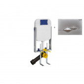 CREAVİT GÖMME REZERVUAR.GR5001+GP1002 MAT GRİ KUMANDA PANELİ (ASMA KLOZET İÇİN) - 1