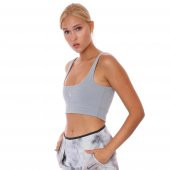 Crop Tank Kadın Gri Antrenman Atlet CV0576-073 - 1