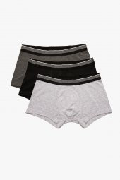 Erkek Gri 3lü Boxer 9KLM91216BK - 1