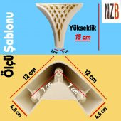 Lüks Mobilya Kanepe Sehpa TV Ünitesi Koltuk Puf Ayağı 15 cm Krem Altın Baza Ayak thumbnail 5