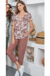 Donwear Homewear Kadın Ev Giyim Yazlık Alt Üst Takım - 1