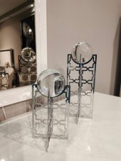 Crearthome Sena 2 li Toplu Gümüş Dekoratif Aksesuar SZR-298545 - 4