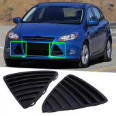 Ford Focus Mk3 Ön Tampon Panjuru Üçgen Panjur Mat Siyah Sağ Sol - 2