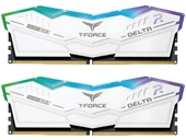 Team T-Force DELTA RGB White 32GB(2x16GB) 6400Mhz DDR5 Gaming Ram CL40 FF4D532G6400HC40BDC01 - 1