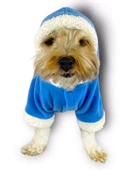 Blue Furry Kapşonlu Ceket Sweat by Kemique Köpek Kazağı - 7