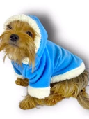 Blue Furry Kapşonlu Ceket Sweat by Kemique Köpek Kazağı - 3