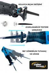 Lieber German 2400 Watt 180döner Başlıklı Devir Ayarlı Tilki Kuyruğu 10 Bıçaklı  Metal Kemik Kesme Makinesi - 2