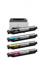 TKPrint HP 126A CE310A - Hp LaserJet Pro 100 MFP M175a 1 Set CMYK Muadil Toner - 1