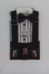 Ufak Adam Papyon Askı Seti Siyah - 1