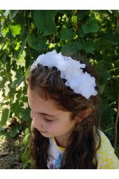 Beyaz Çiçekli Taç - 1