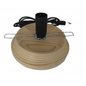 Abajur Altlığı Su kabağı lamba altlığı Ahşap 15 CM Çap Tam Takım - 1