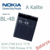 Nokia Bl-4B Batarya 2630 2760 6111 7370 7373 7500 Prisma N76 Uyumlu Yedek Batarya - 1