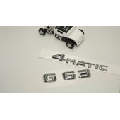 Benz G63 4Matic Bagaj Krom Metal 3M 3D Yazı Logo thumbnail 2