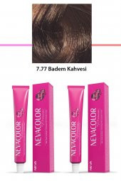 2 li Set Premium 7.77 Badem Kahvesi - Kalıcı Krem Saç Boyası 2 X 50 g Tüp - 3