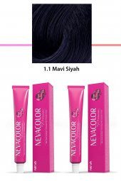 2 li Set Premium 1.1 Mavi Siyah - Kalıcı Krem Saç Boyası 2 X 50 g Tüp - 3