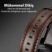 Polham Hermes Loop Deri Apple Watch 38-40-41MM Kordon Kayış, Ultra Hafif, Çelik Tokalı Kayış - 3