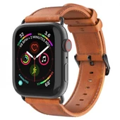 Polham Hermes Loop Deri Apple Watch 38-40-41MM Kordon Kayış, Ultra Hafif, Çelik Tokalı Kayış - 5
