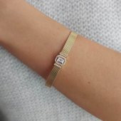 Baget taşlı altın italyan bileklik 15 gram thumbnail 2