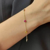 Renkli taşlı altın bileklik 1.35 Gram thumbnail 1