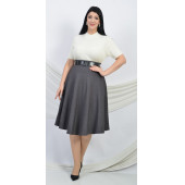 SORALLİNE KADIN KLOŞ ETEK KIŞLIK 780 GRİ - 4