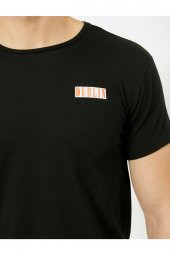 Erkek Siyah T-Shirt 0YAM14170OK thumbnail 5