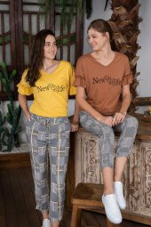 Donwear Homewear Kadın Ev Giyim Yazlık Alt Üst Takım - 4