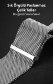 Polham Milano Loop Çelik Ultra Hafif Apple Watch 38-40-41MM için Kordon Kayış, Paslanmaz Çelik Kayış thumbnail 8