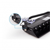 Kumandalı Polis Çakarı Cam İçi Vantuzlu 9 Led Kırmızı Mavi Beyaz Çakmaklık Girişli Ön Arka Cam - 7