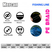 Mercan Pe Örgü Platinum 9X ip 500 m Misina - 7